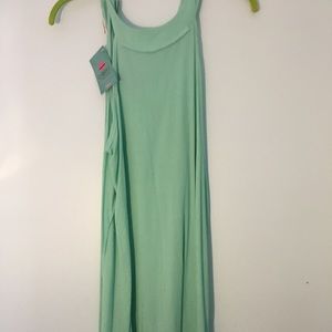 Strapless shift dress, light teal